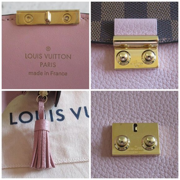2019 Louis Vuitton FRANCE Damier Pink Croisette Pink Tassel Emilie Sarah Wallet - Picture 15 of 16